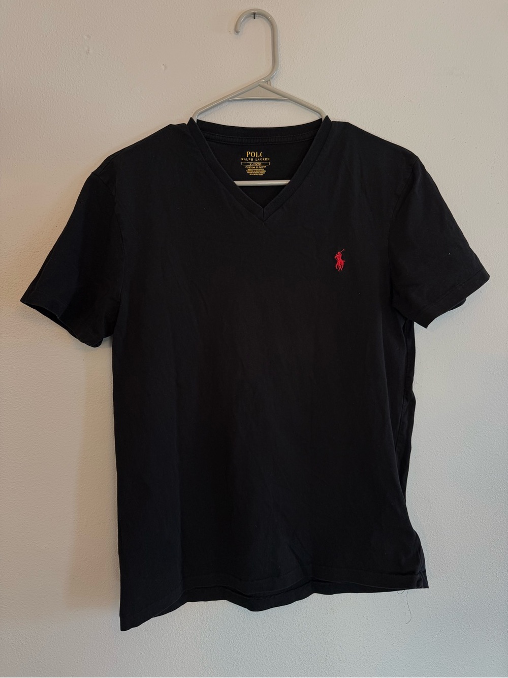 Polo Ralph Lauren Custom Slim Fit Black V-Neck T-Shirt Men’s M